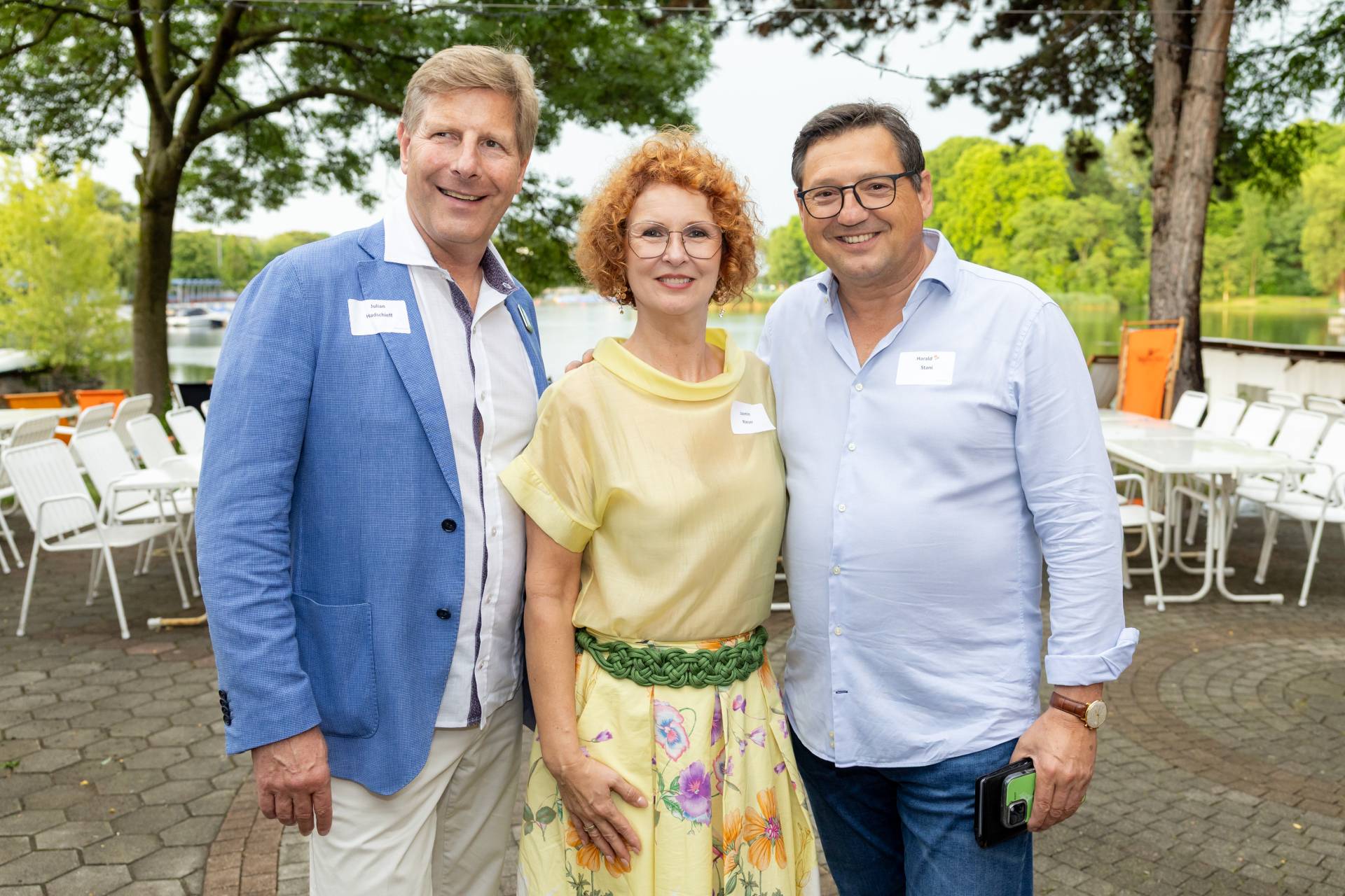 Pr&auml;sident mit Kooperationspartnern